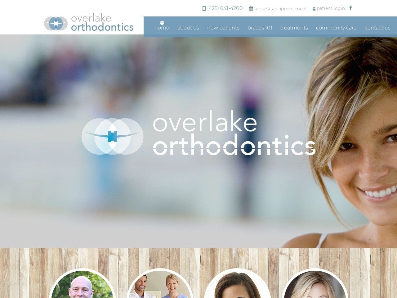 Overlake Orthodontics Website Screenshot from overlakeorthodontics.com