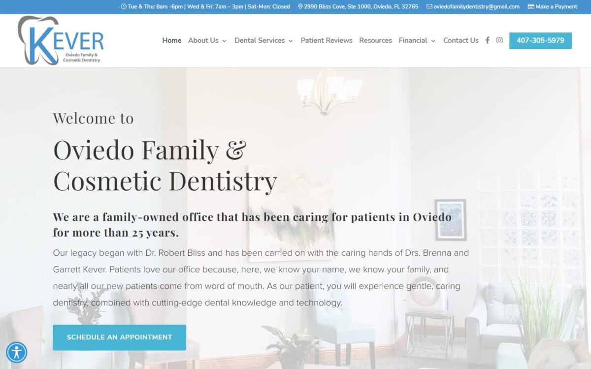 oviedodentists.com screenshot