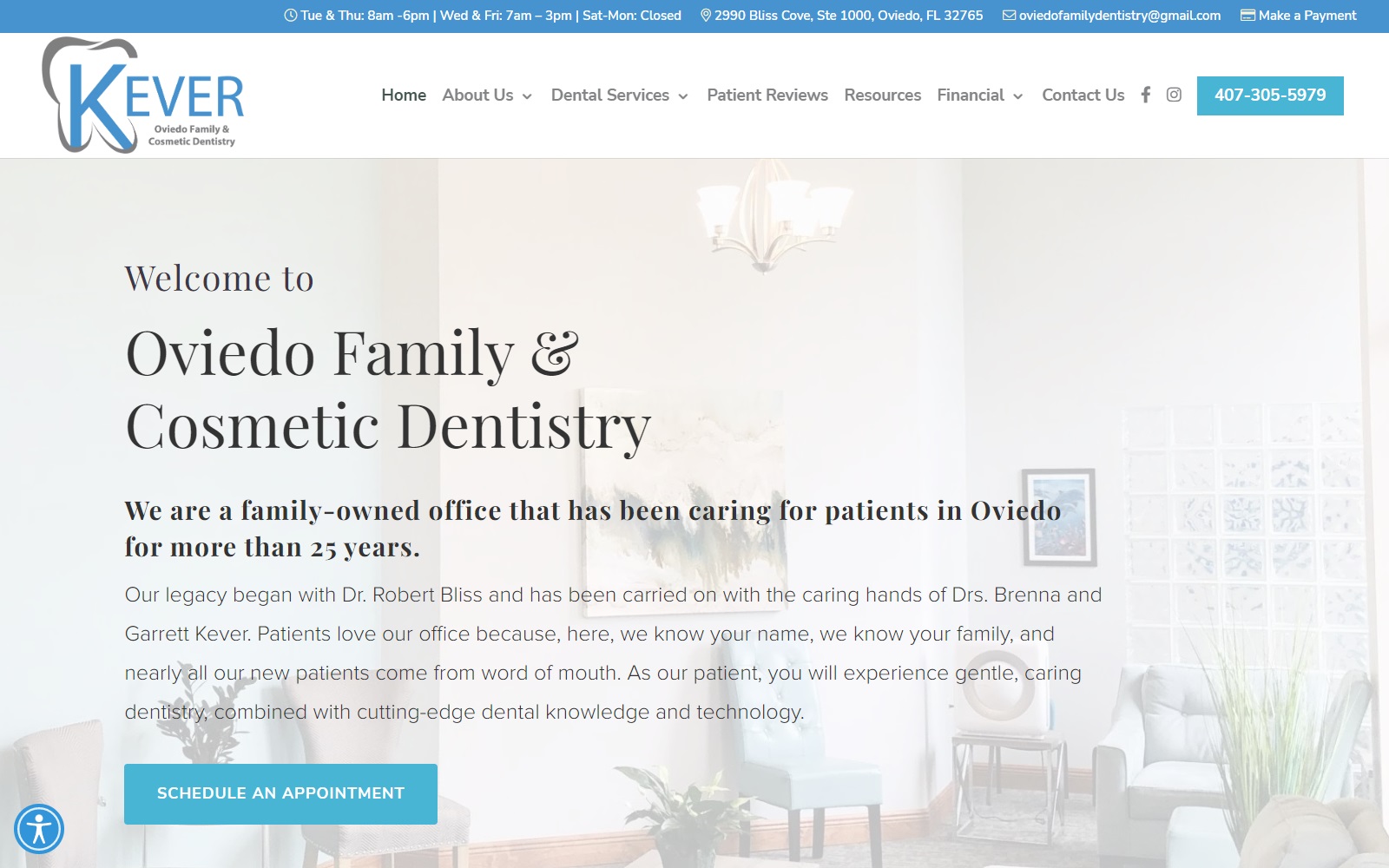 oviedodentists.com screenshot