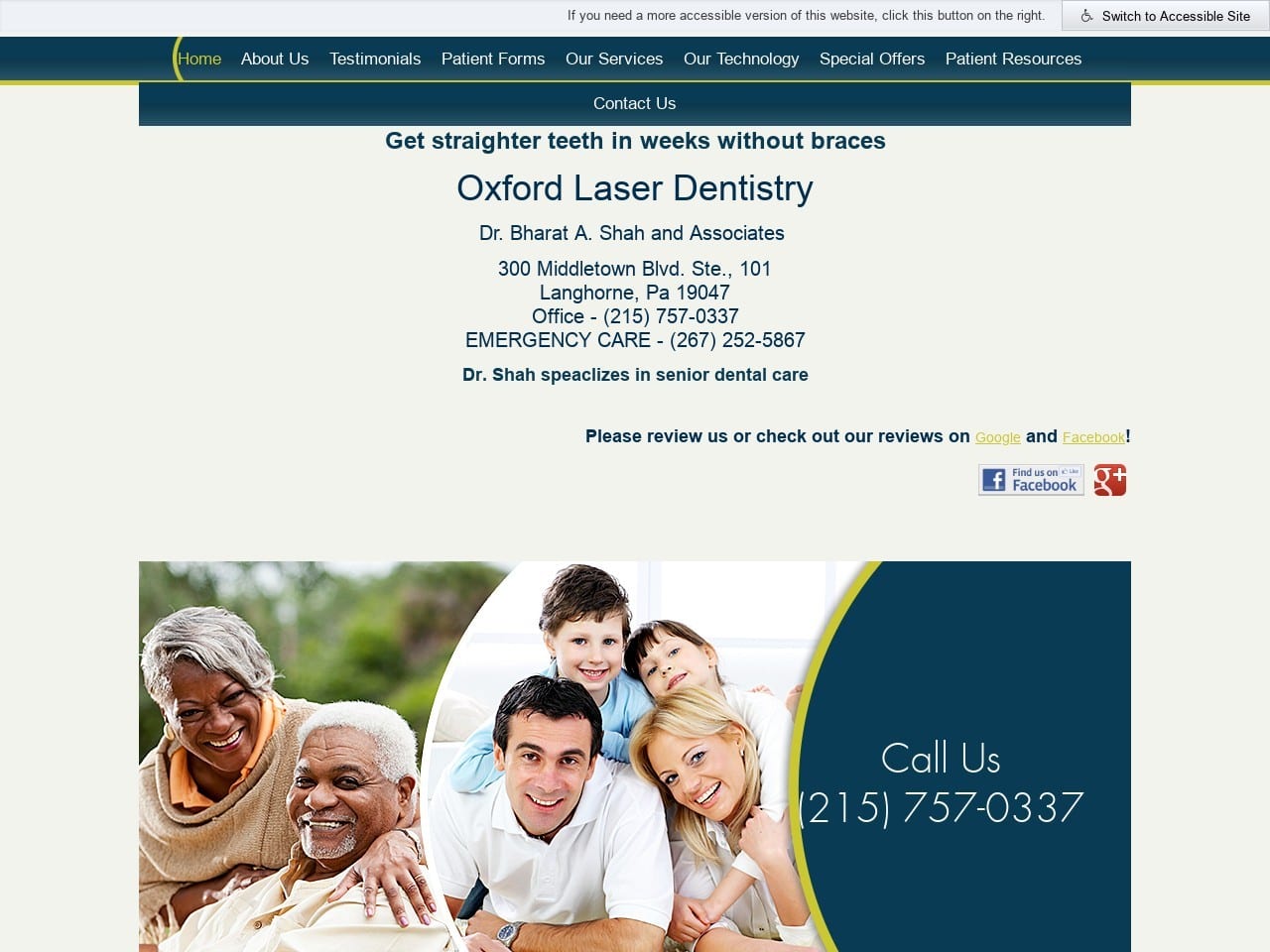 Oxford Laser Dentistry Bharat Shah Associates Website Screenshot from oxfordlaserdentistry.com