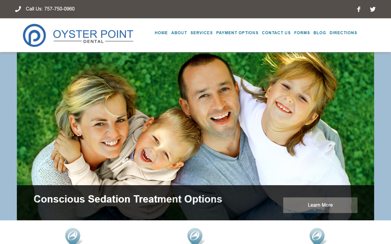 oysterpointdentistry.com screenshot