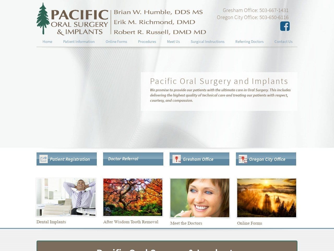 Richmond Erik M DDS Website Screenshot from pacificosi.com