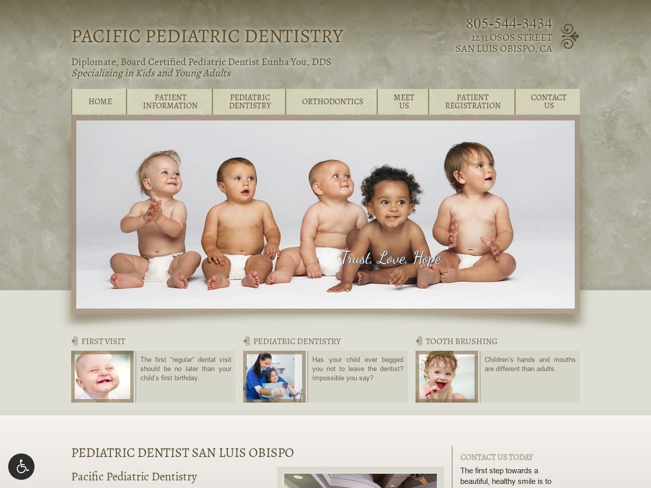 Pacificpediatric Dentistry Website Screenshot from pacificpediatricdentistry.com