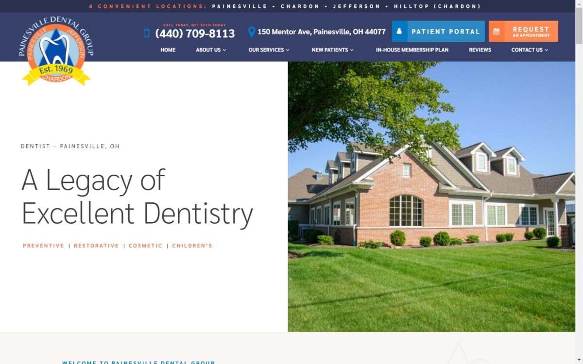 painesvilledentalgroup.com screenshot