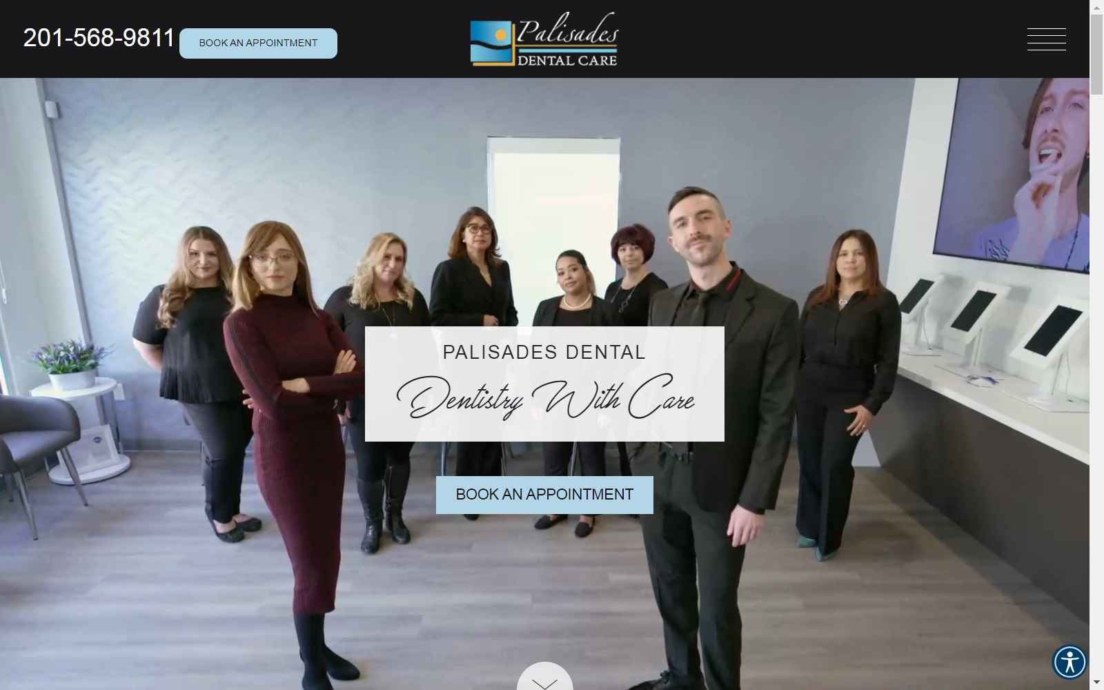 palisadesdentalcare.com screenshot