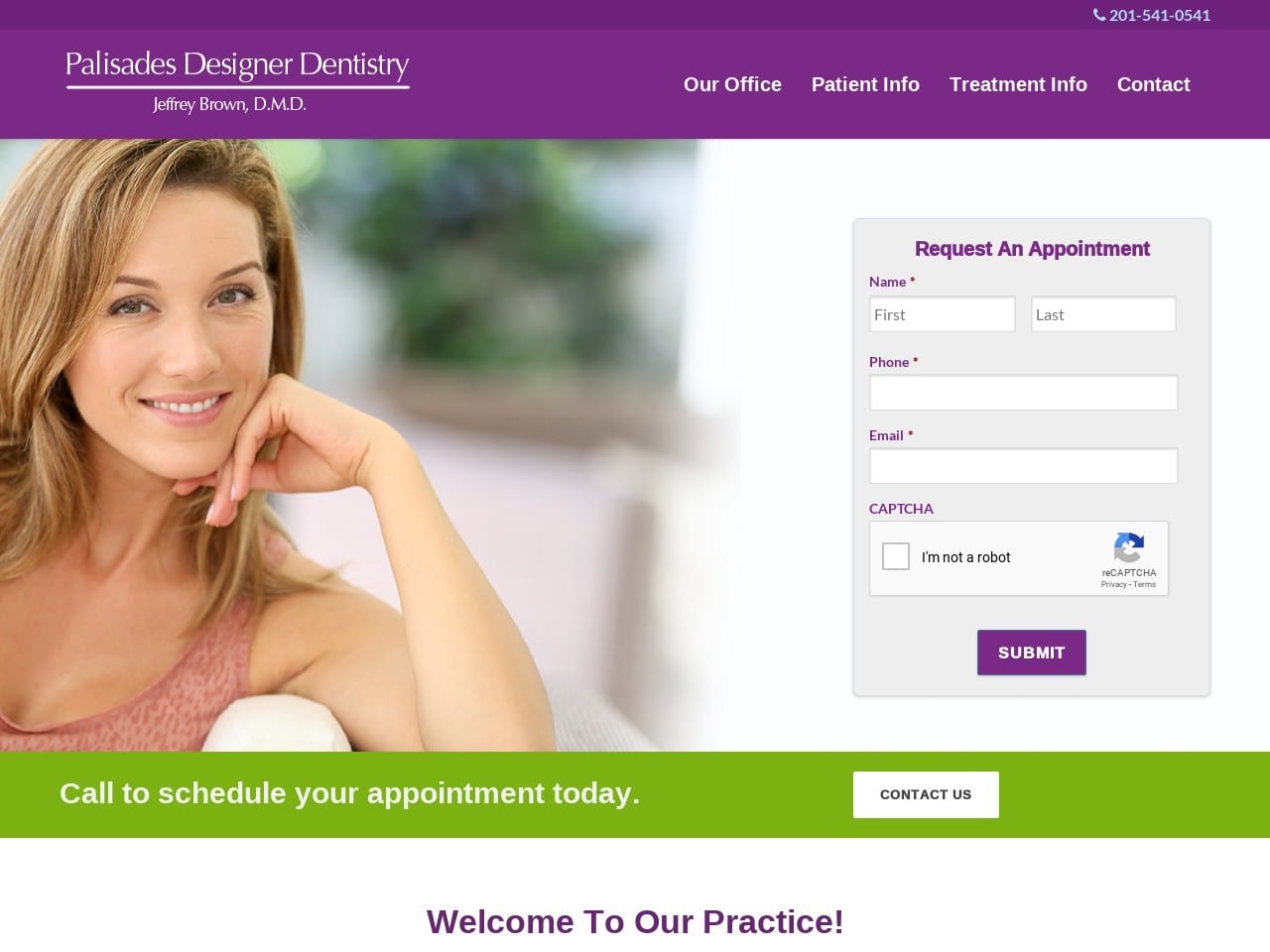 Palisades Designer Dentist Website Screenshot from palisadesdesignerdentistry.com