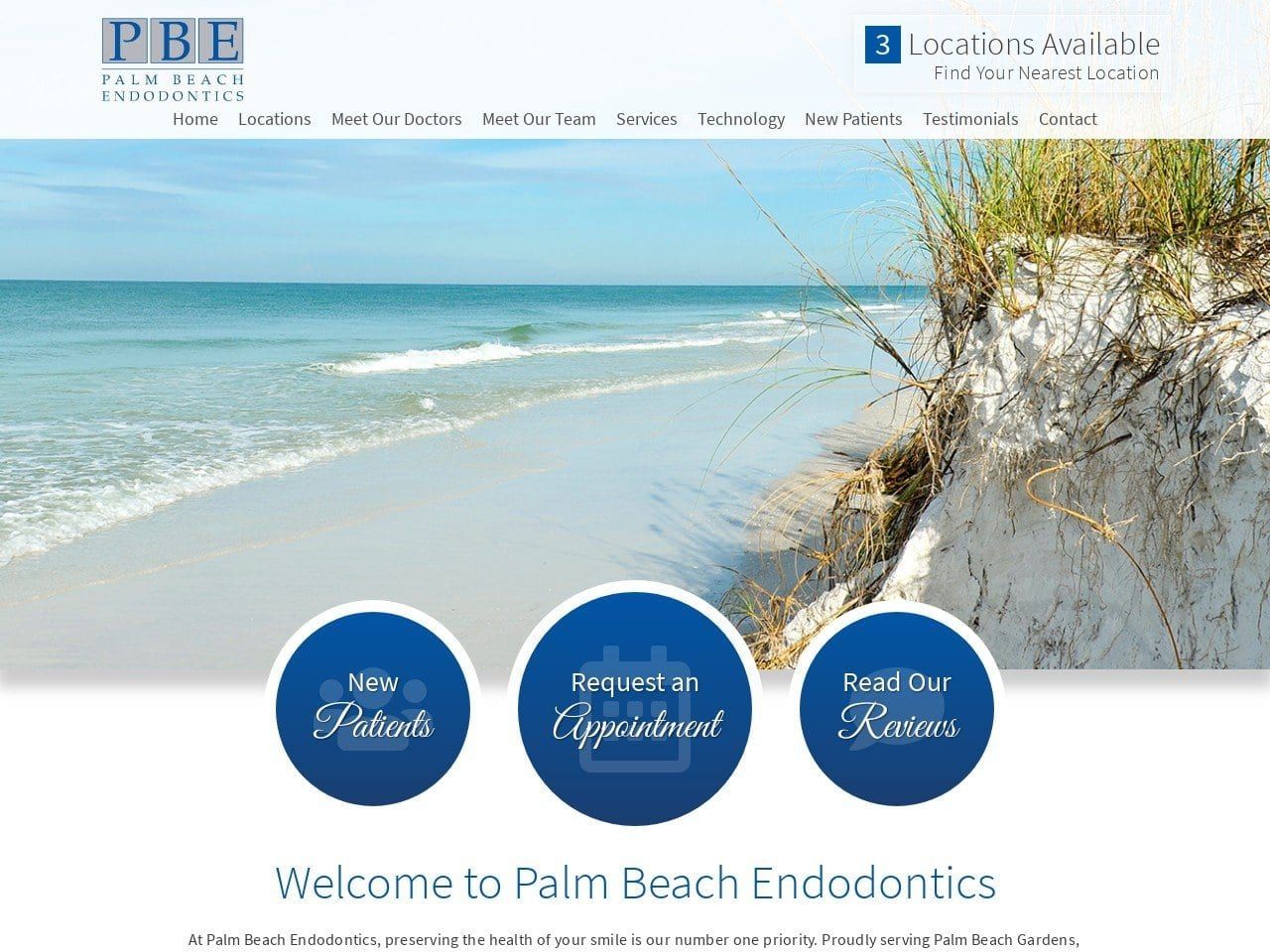 Palm Beach Endodontics Website Screenshot from palmbeachendo.com