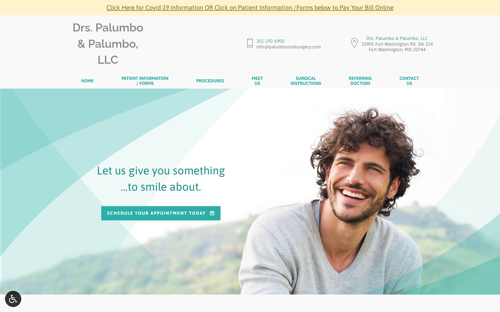 palumbooralsurgery.com screenshot