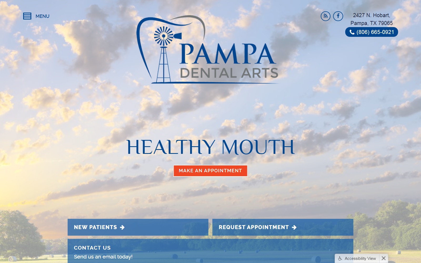 pampadentalarts.com screenshot