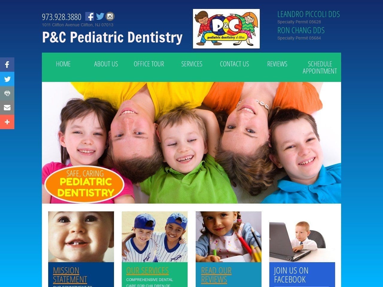 Pandcpediatric Dentistry Website Screenshot from pandcpediatricdentistry.com