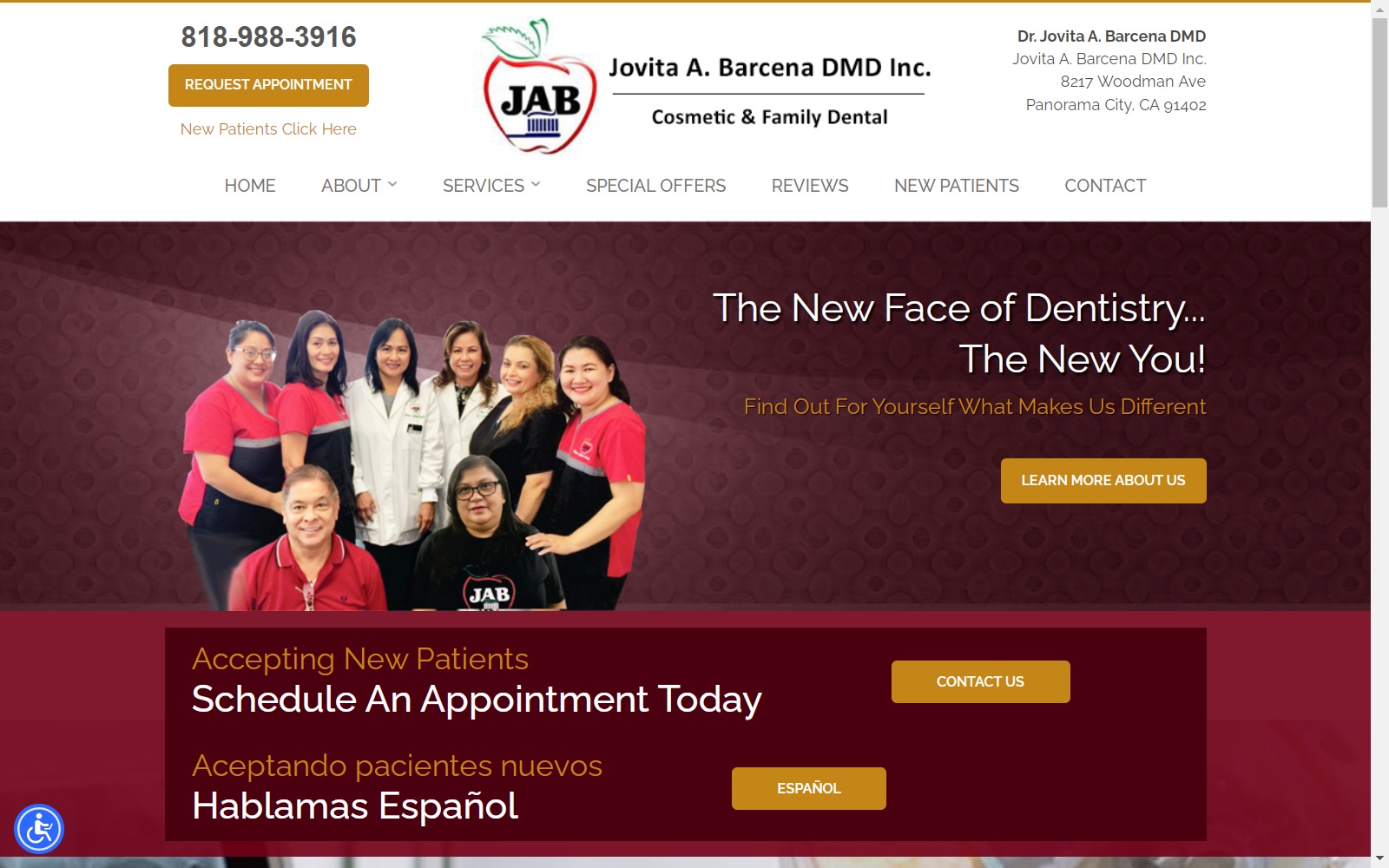 panoramacitydentist.com screenshot