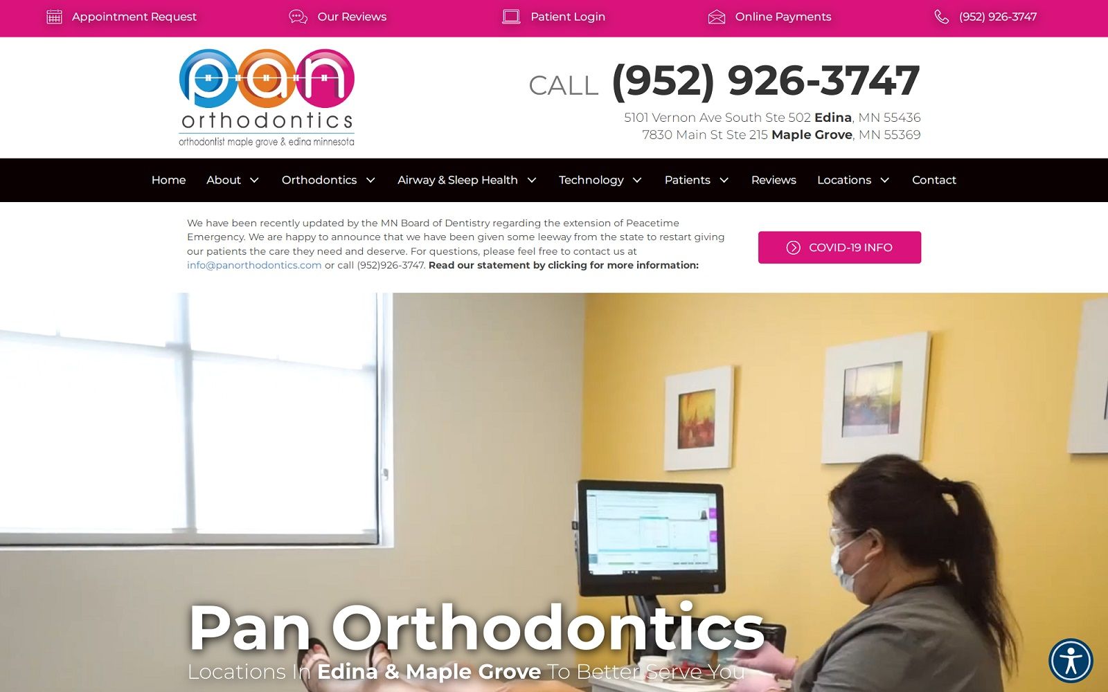 panorthodontics.com screenshot
