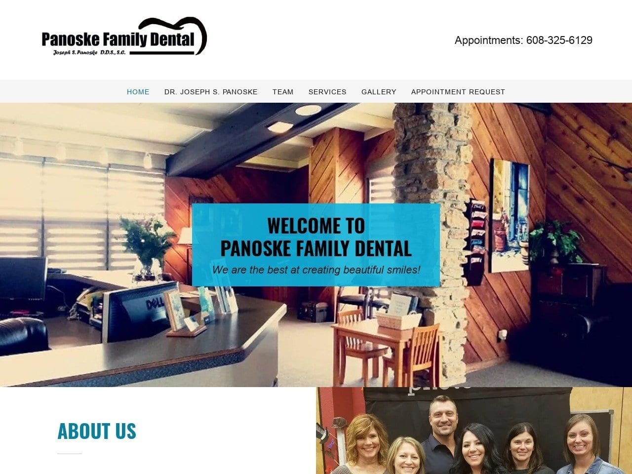 Panoske Family dental Website Screenshot from panoske-dental.com