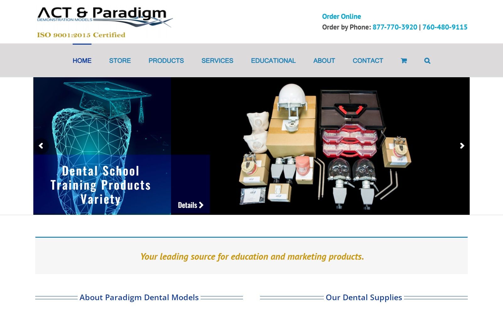 paradigmmodels.com screenshot