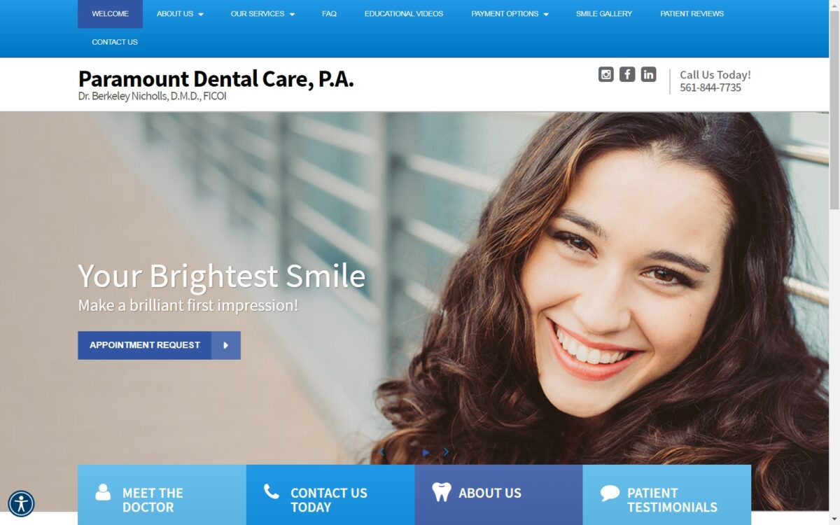 paramountdentalonline.com screenshot