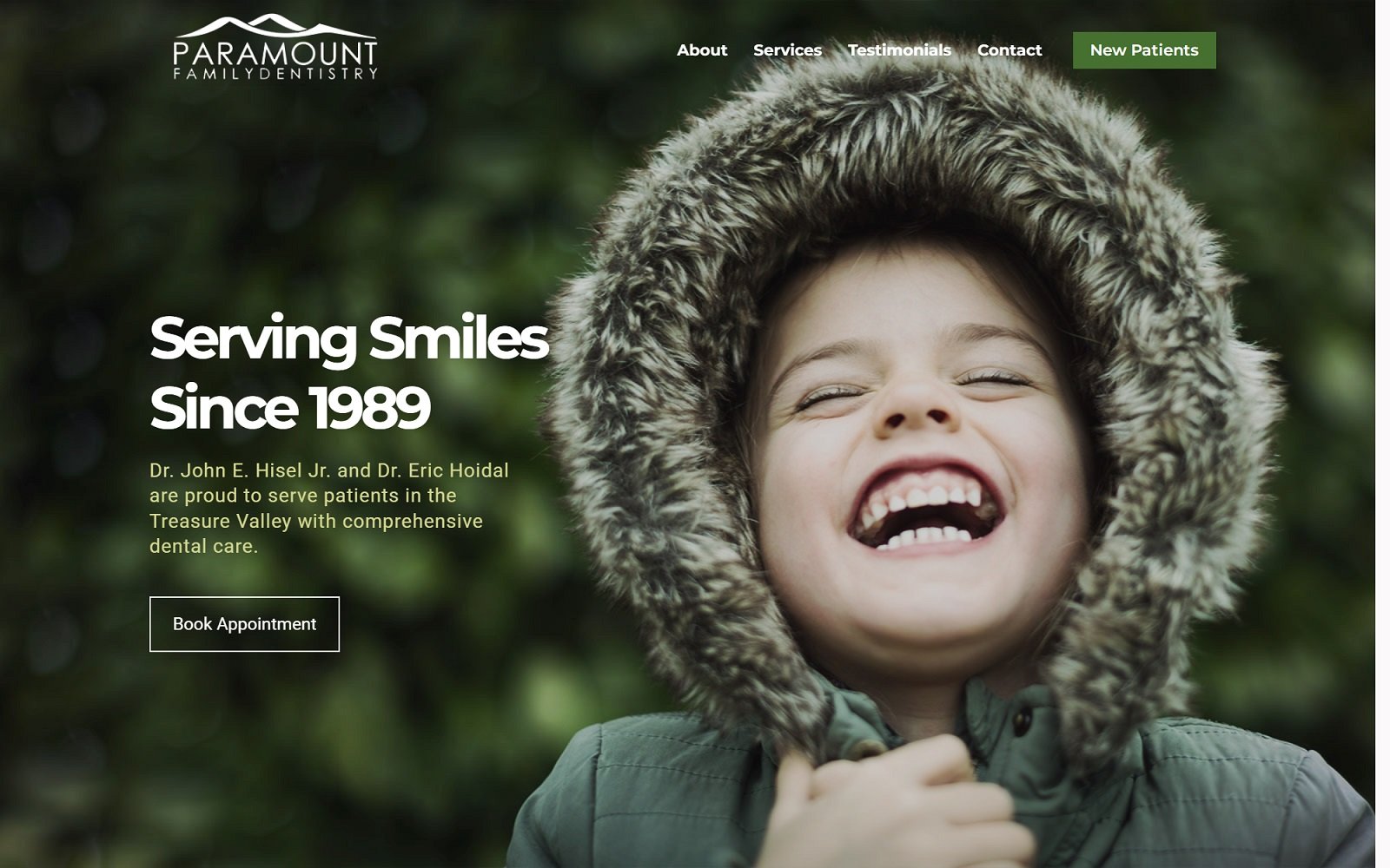 paramountfamilydental.com screenshot