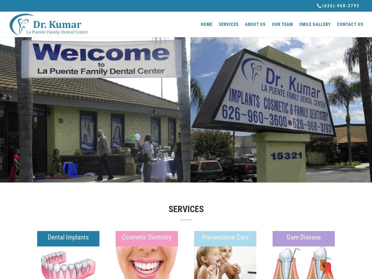 Kumar Dentist Website Screenshot from pareshkumar.com