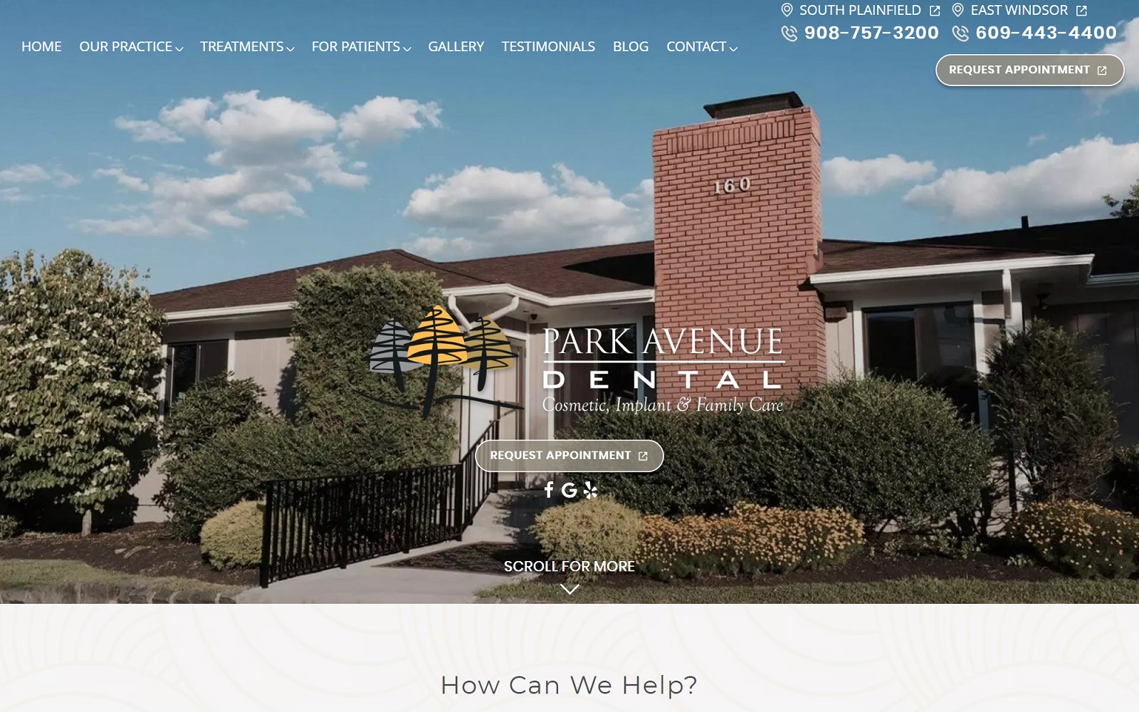 parkavenuedental.com screenshot