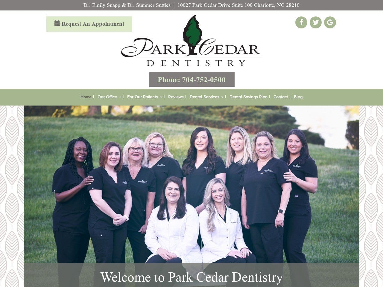 Snapp Emily B DDS Website Screenshot from parkcedardentistry.com