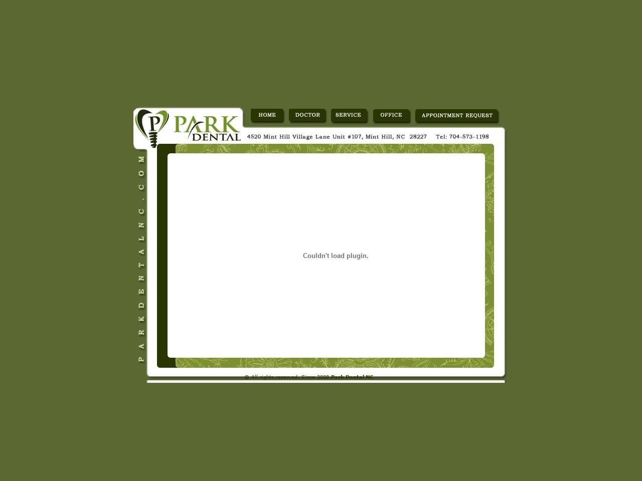 Park Dental Website Screenshot from parkdentalnc.com