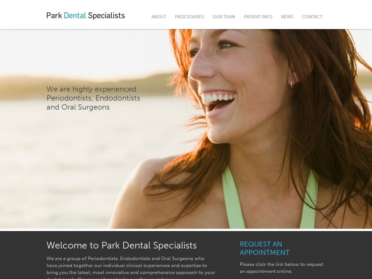 Lincoln Park Dental Specialists Website Screenshot from parkdentalspecialists.com