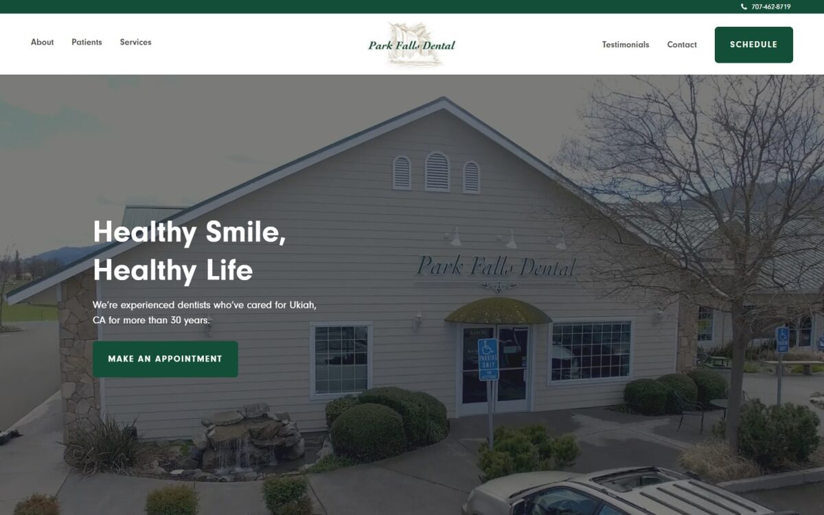 parkfallsdental.com screenshot