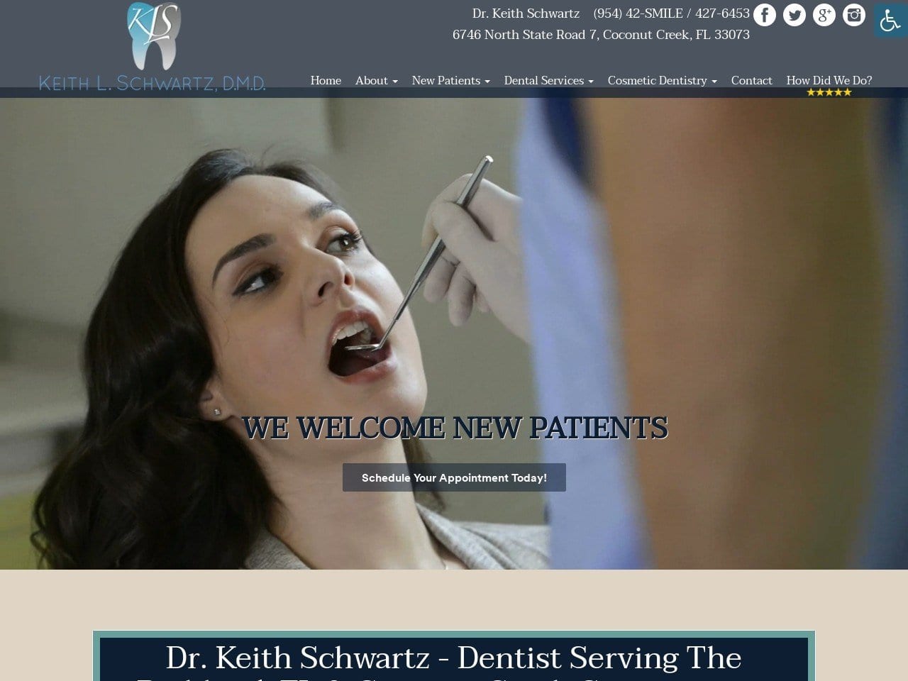 Parkland Smiles Website Screenshot from parklandsmiles.com