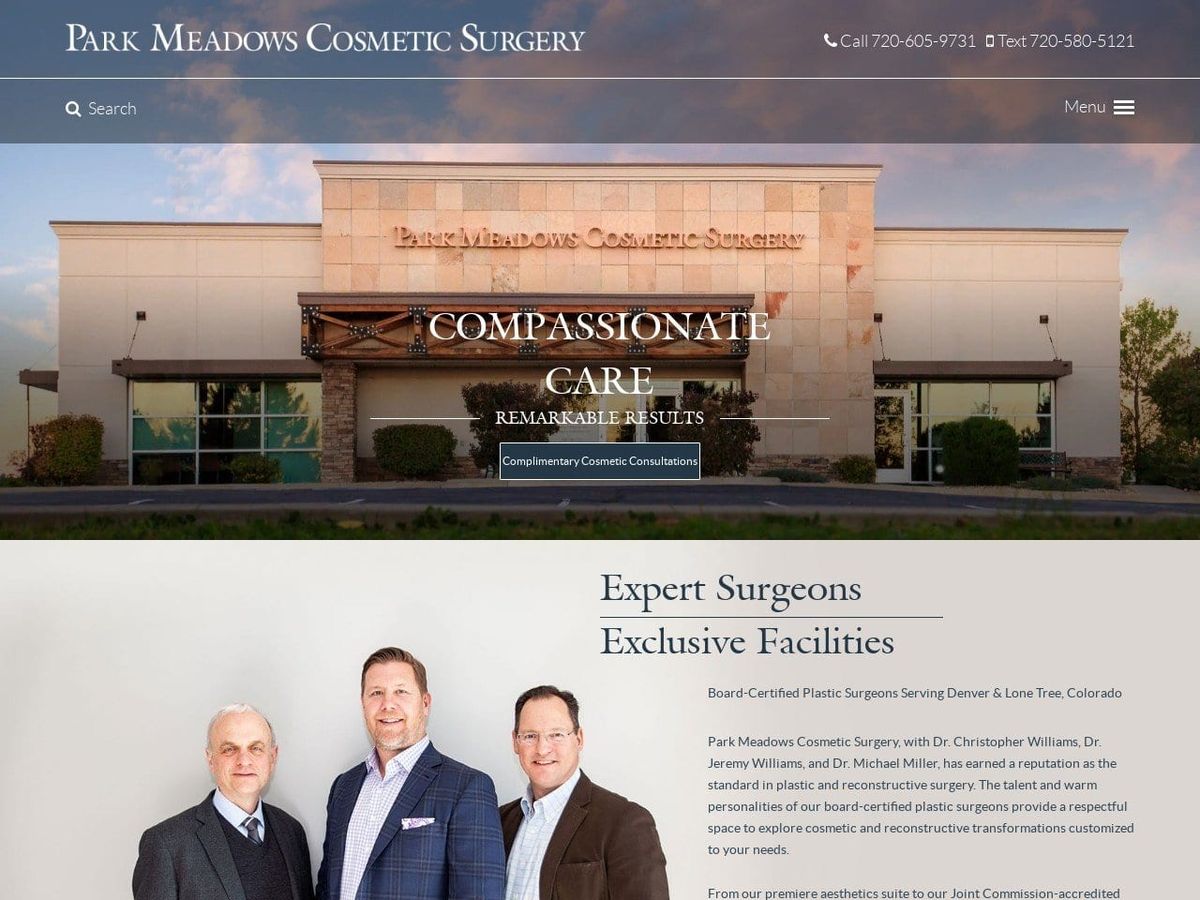 Robinson Randolph C DDS Website Screenshot from parkmeadowscosmeticsurgery.com