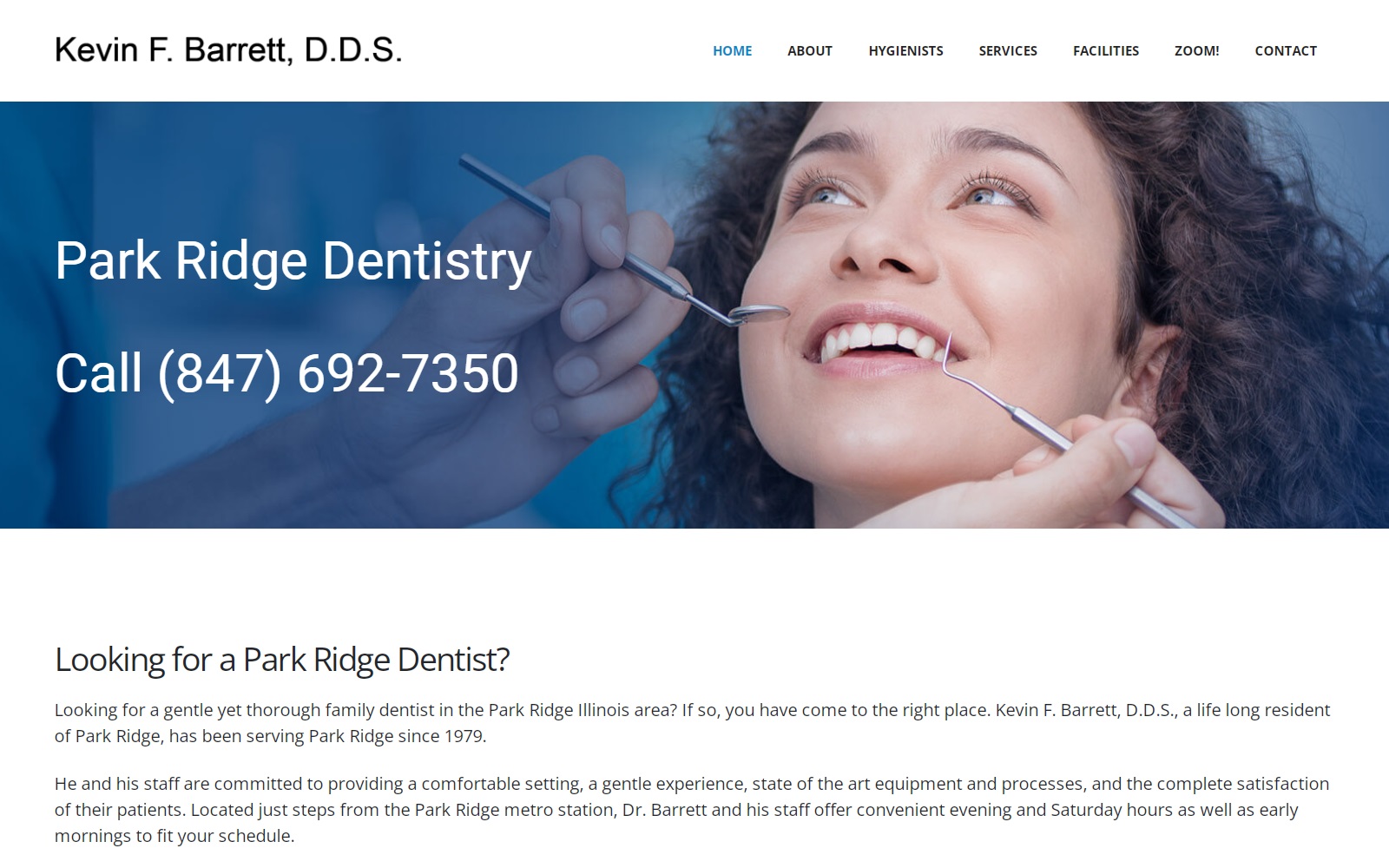 parkridgedentistry.com screenshot