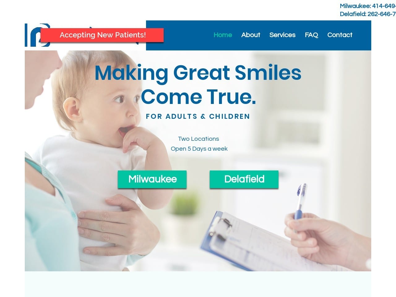 Parkway Dental Website Screenshot from parkwaydds.com