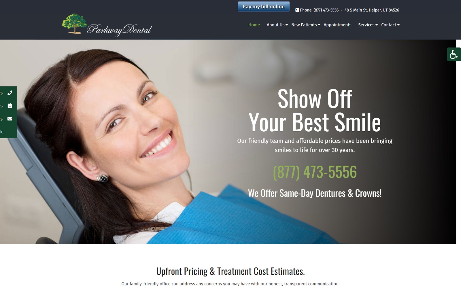 parkwaydentalhelper.com screenshot