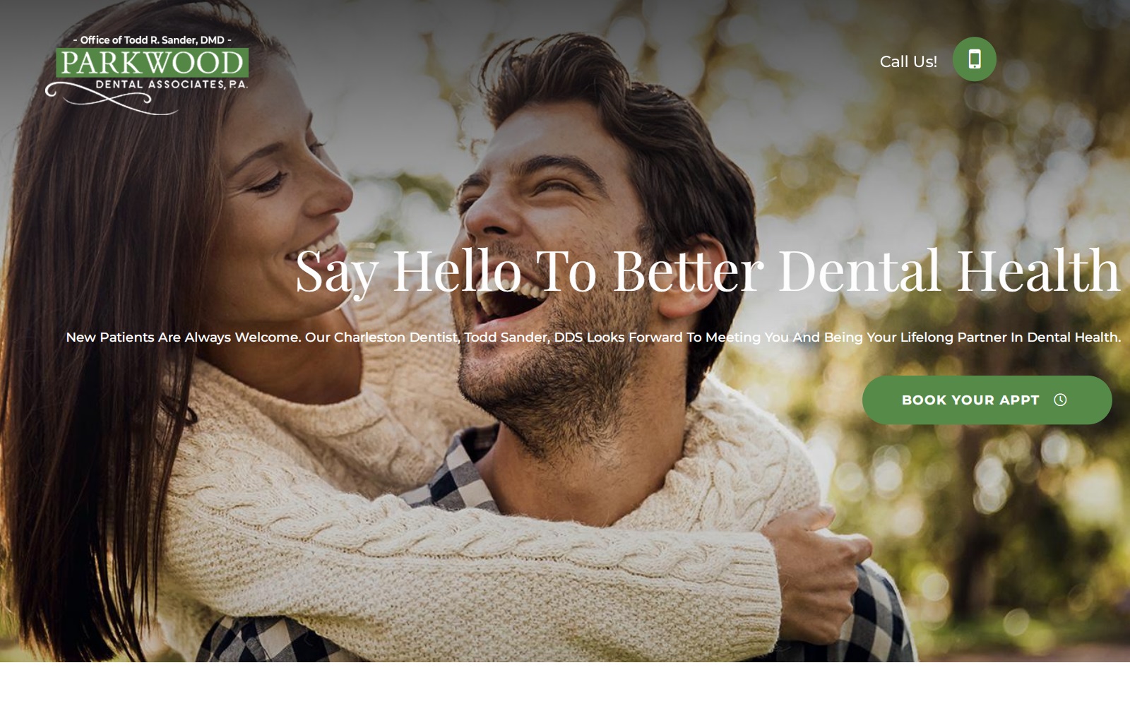 parkwood-dental.com screenshot