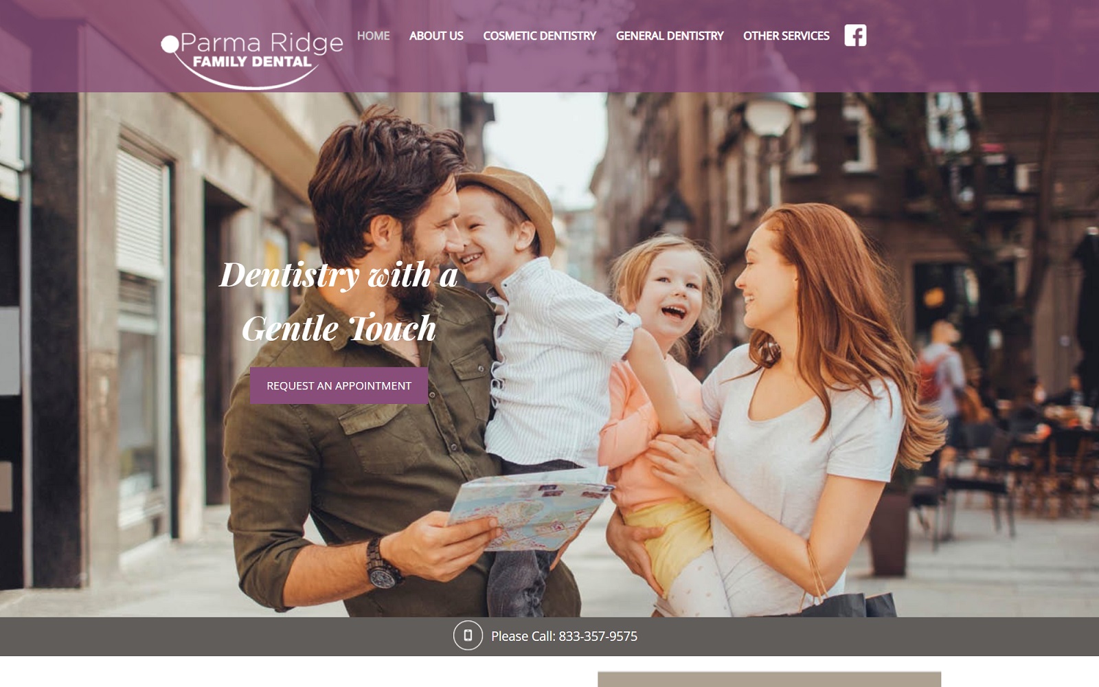 parmaridgefamilydental.com screenshot