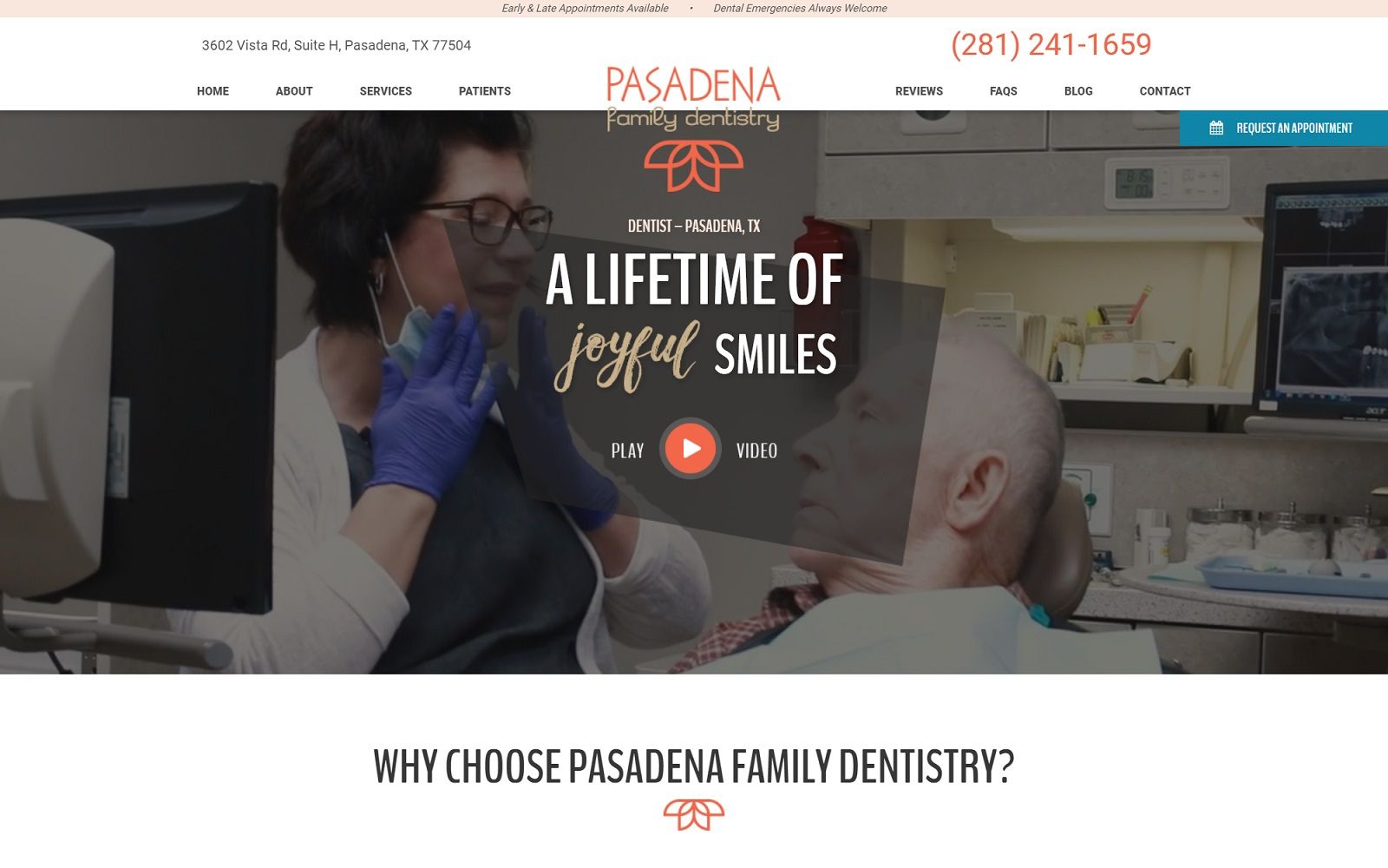 pasadenafamilydentistry.com screenshot
