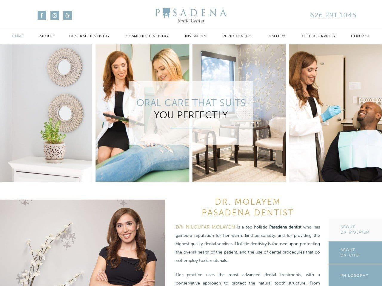 Pasadena Smile Center Website Screenshot from pasadenasmilecenter.com