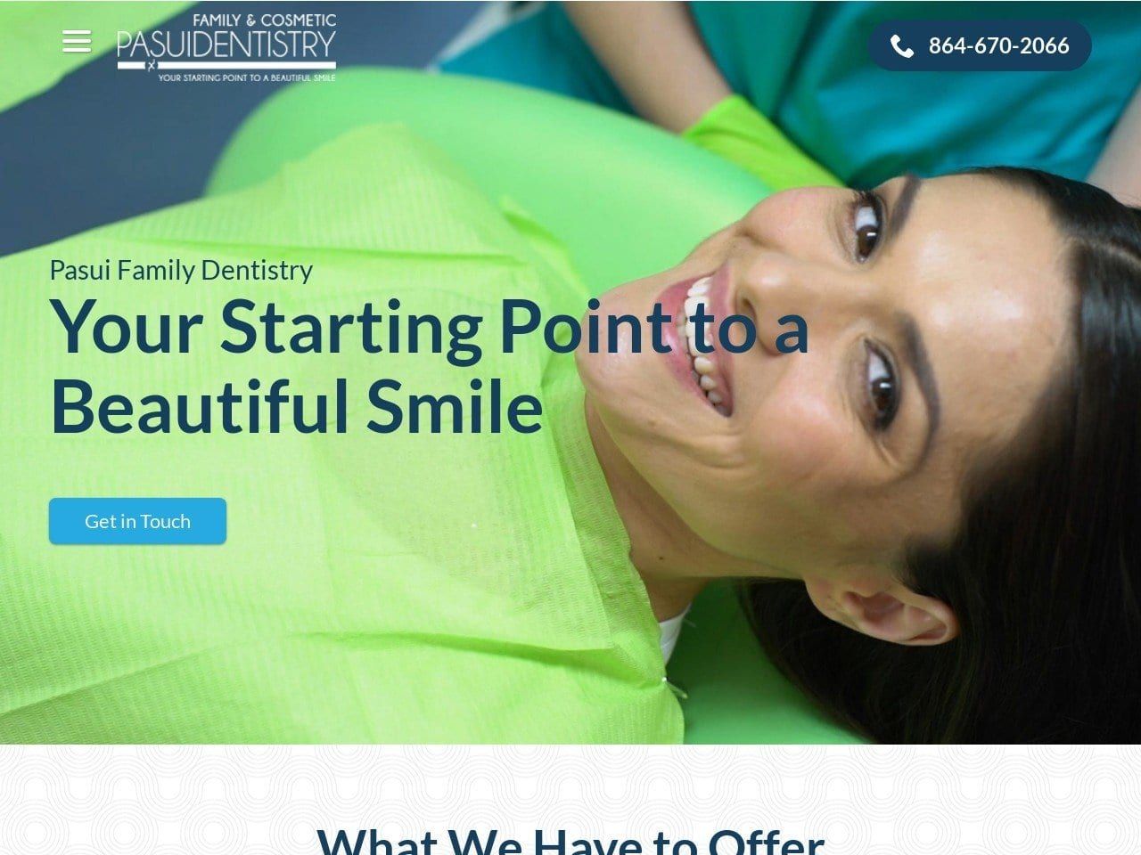 Pasui Family Dentist Website Screenshot from pasuidentistry.com