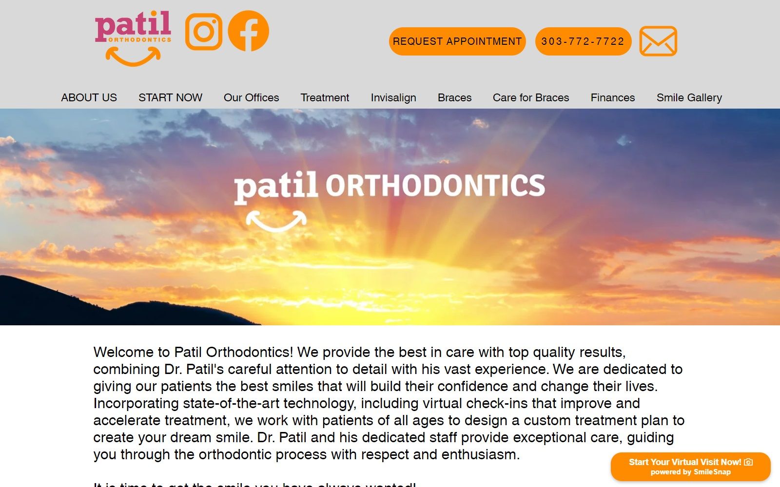 patilortho.com screenshot