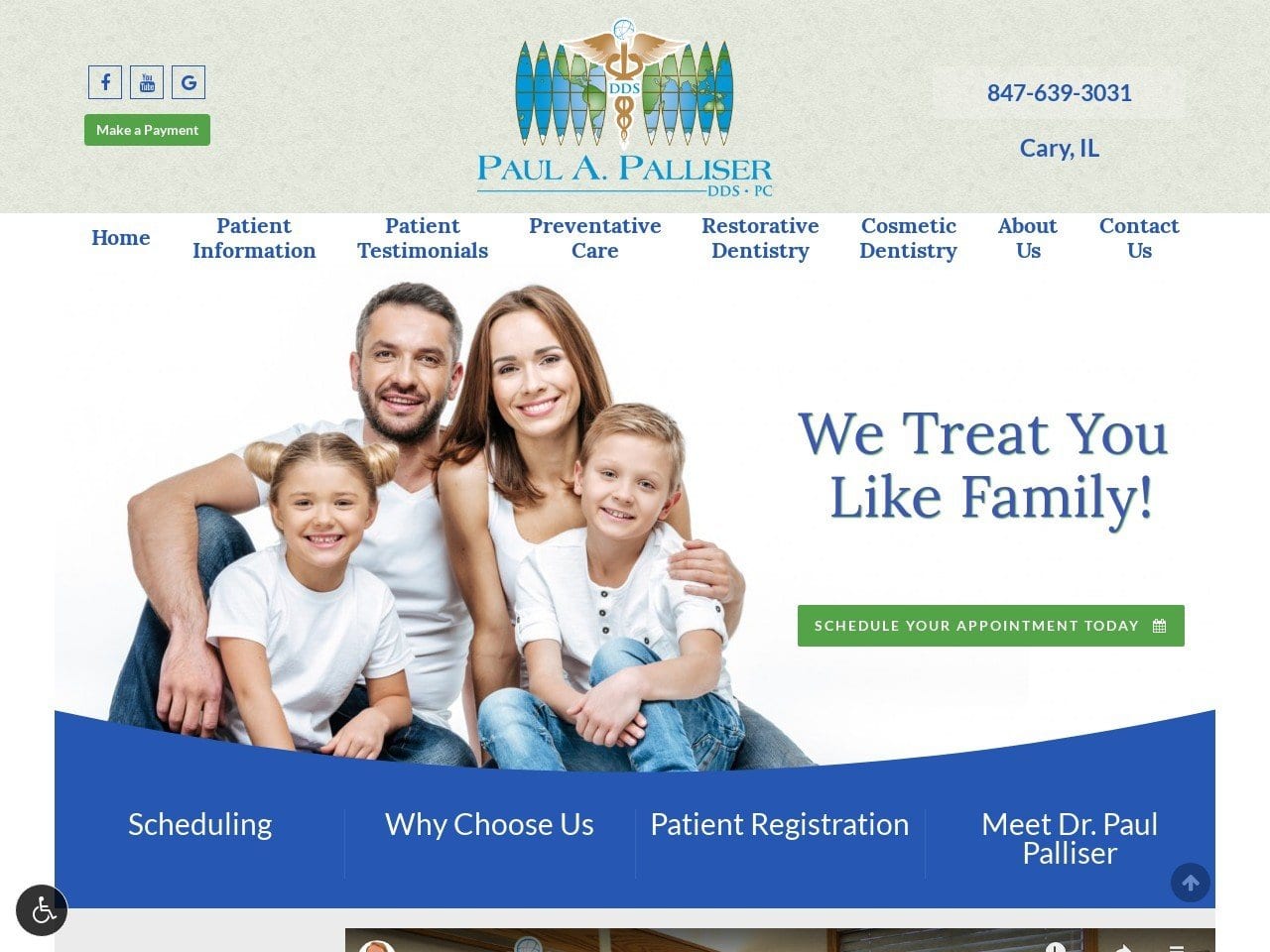 Paulpalliser Dds Website Screenshot from paulpalliserdds.com