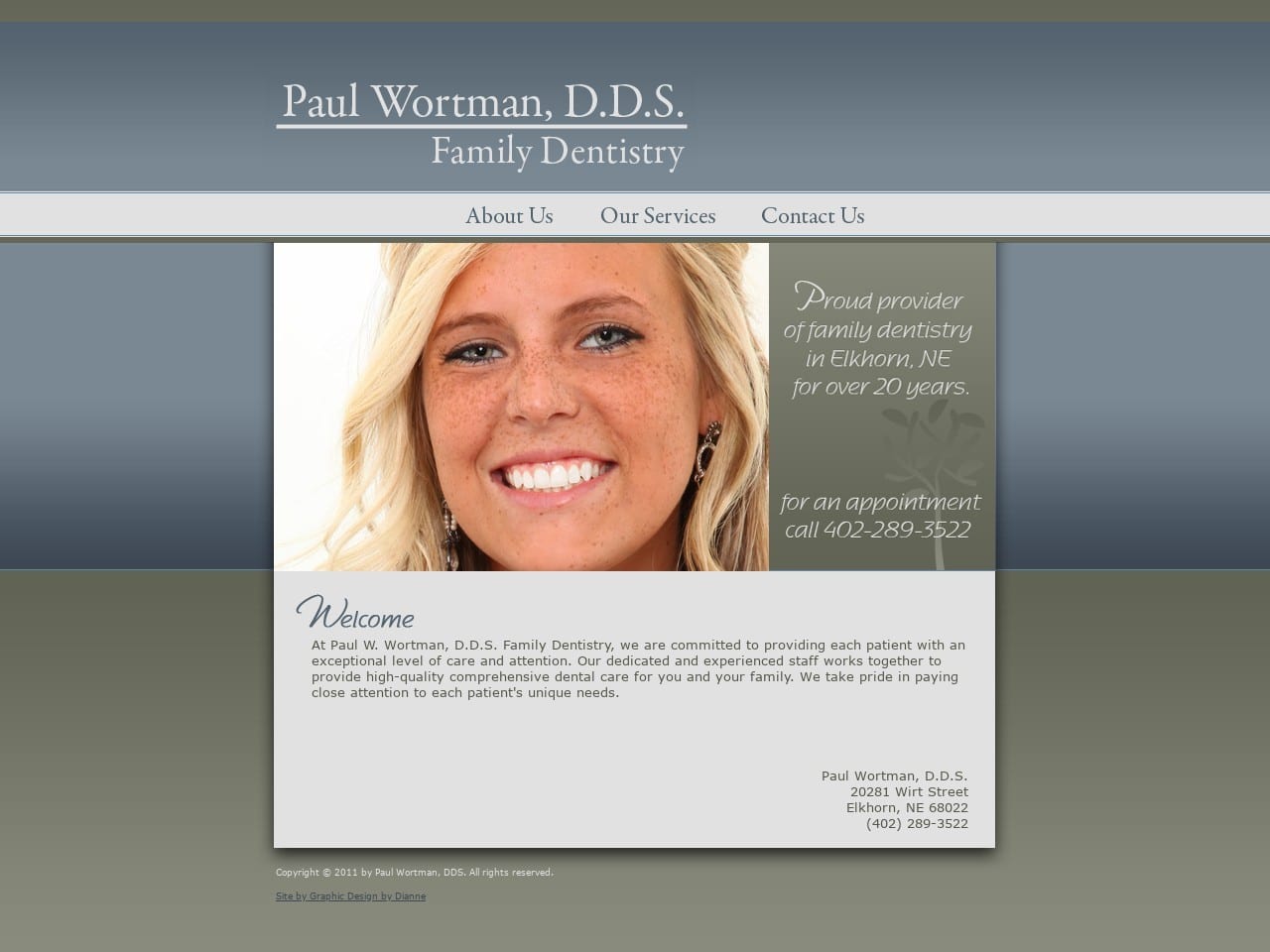 Dr. Paul Wortman DDS Website Screenshot from paulwortmandds.com