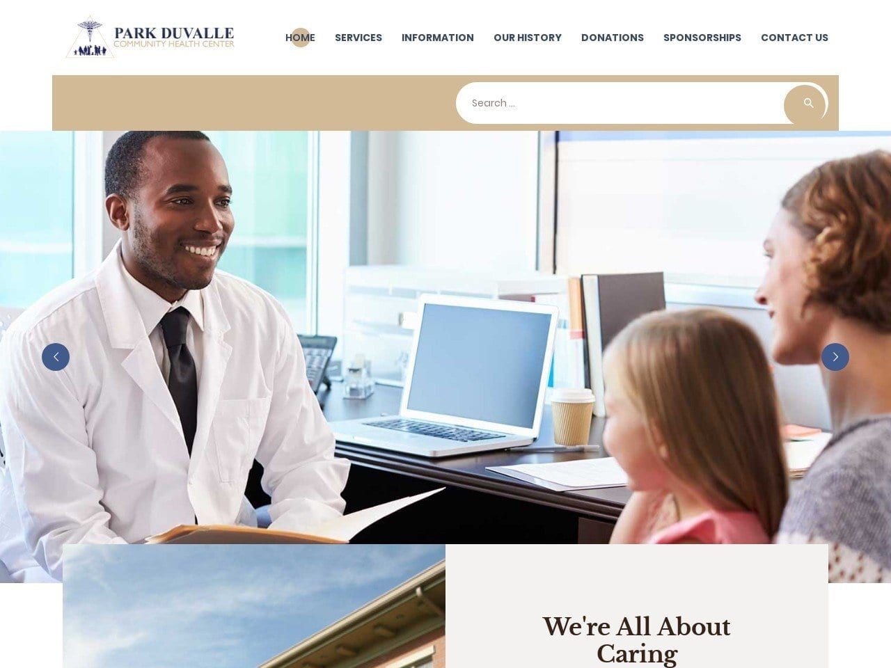 Park Duvalle Community Health Center Website Screenshot from pdchc.org