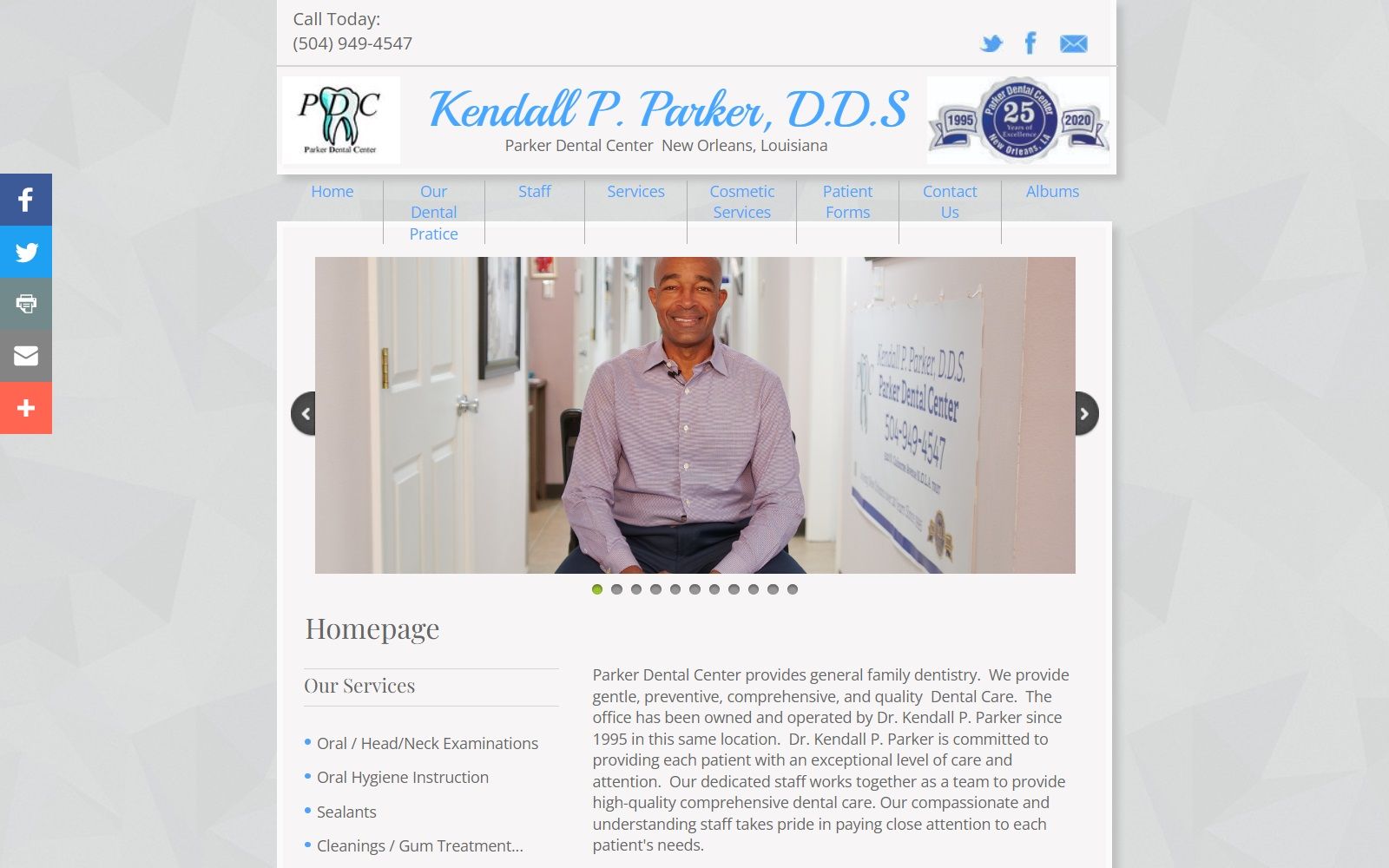 pdcnola.com screenshot