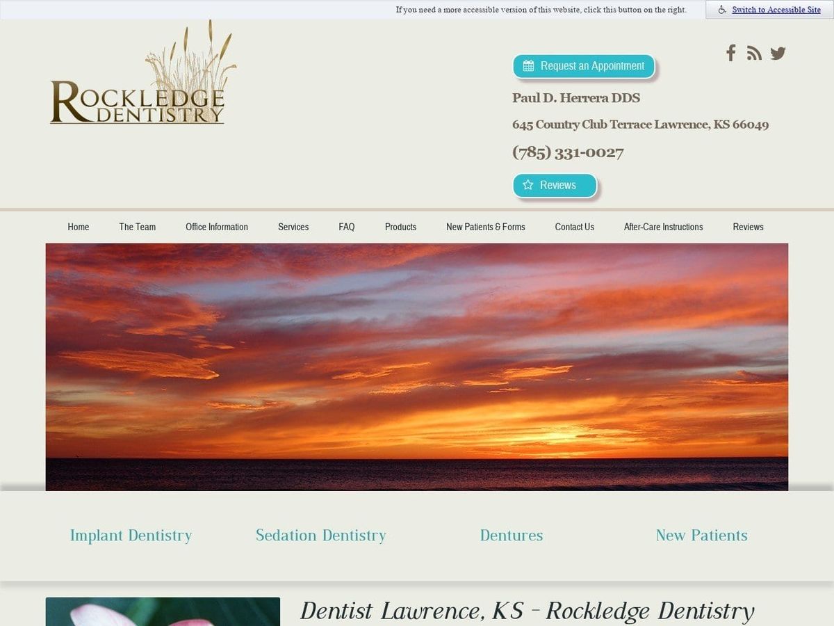 Lawrence Dental Center Website Screenshot from pdherreradds.com