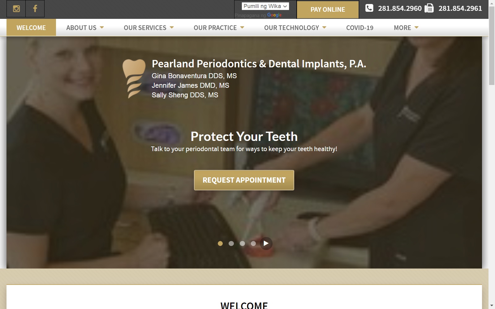 pearlandperio.com screenshot