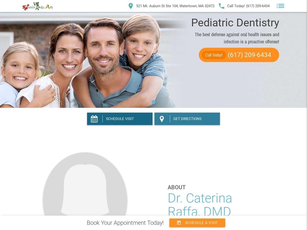 Pediatric Dental Arts Website Screenshot from pediatric-dental-arts.com