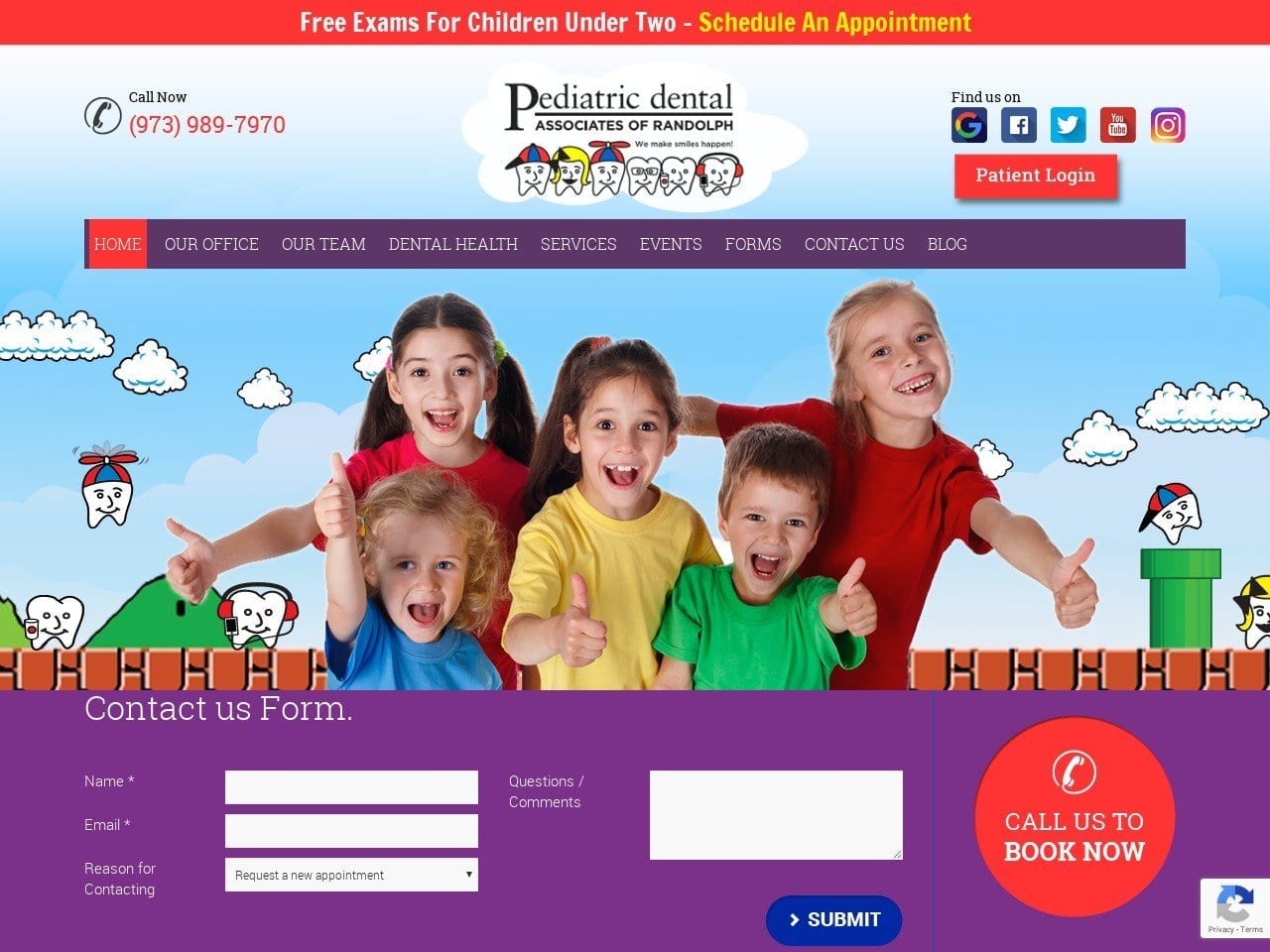 Pediatric Dental Associates Website Screenshot from pediatric-dental.com