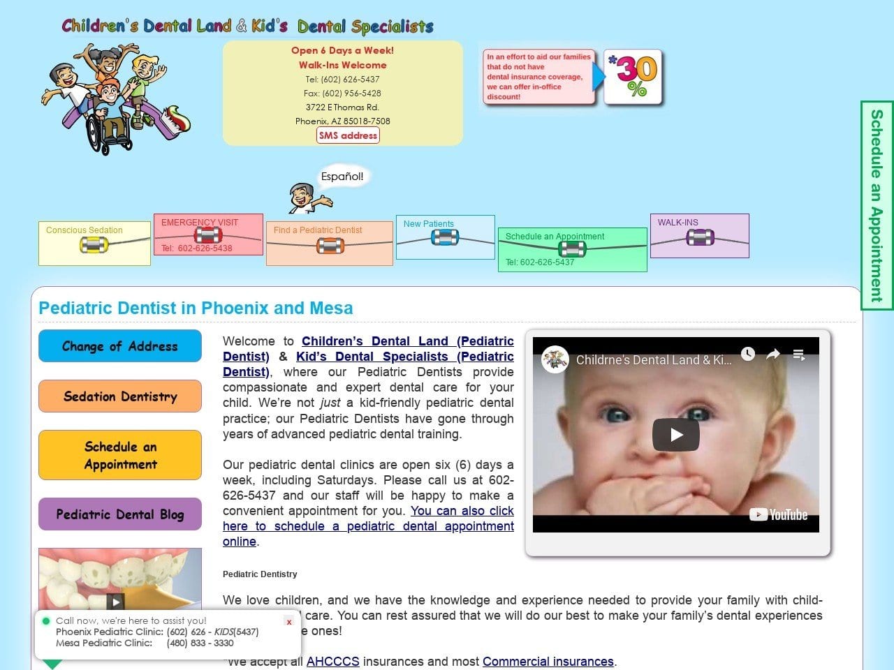 Childrenc B  B S Dental Land Website Screenshot from pediatric-dentist.org