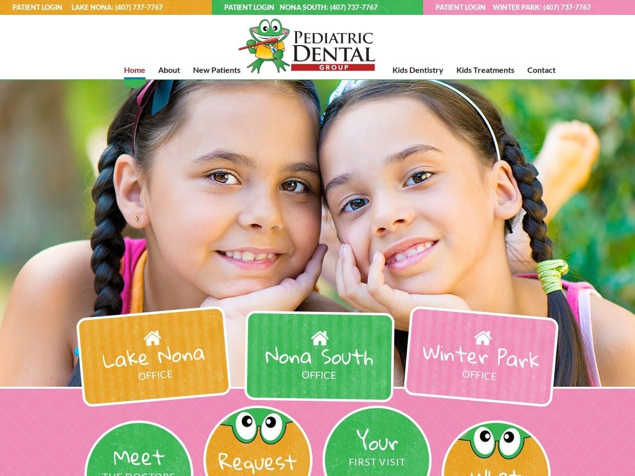 Pediatric Dental Group Website Screenshot from pediatricdentalgroupflorida.com