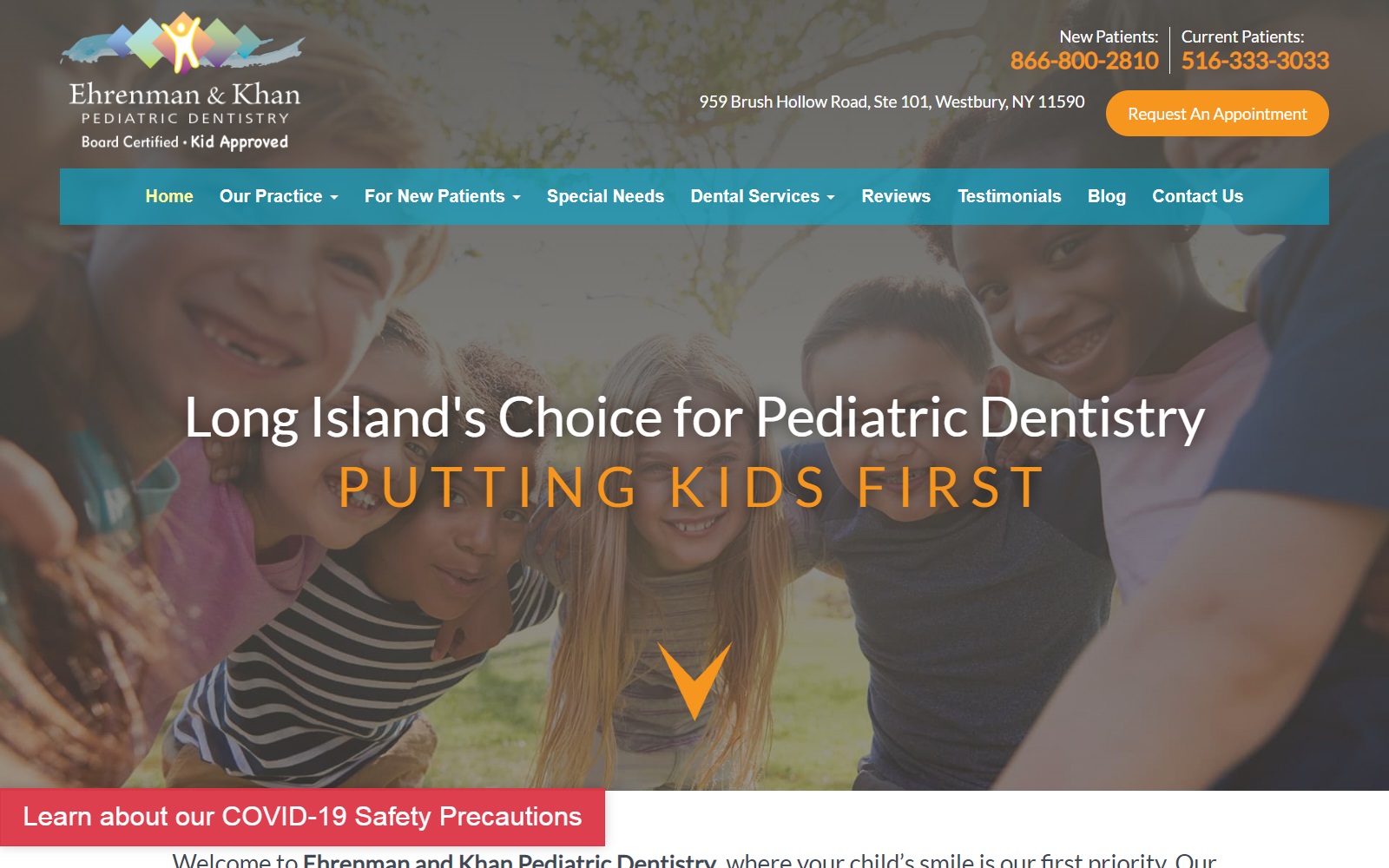 pediatricdentistlongislandny.com screenshot