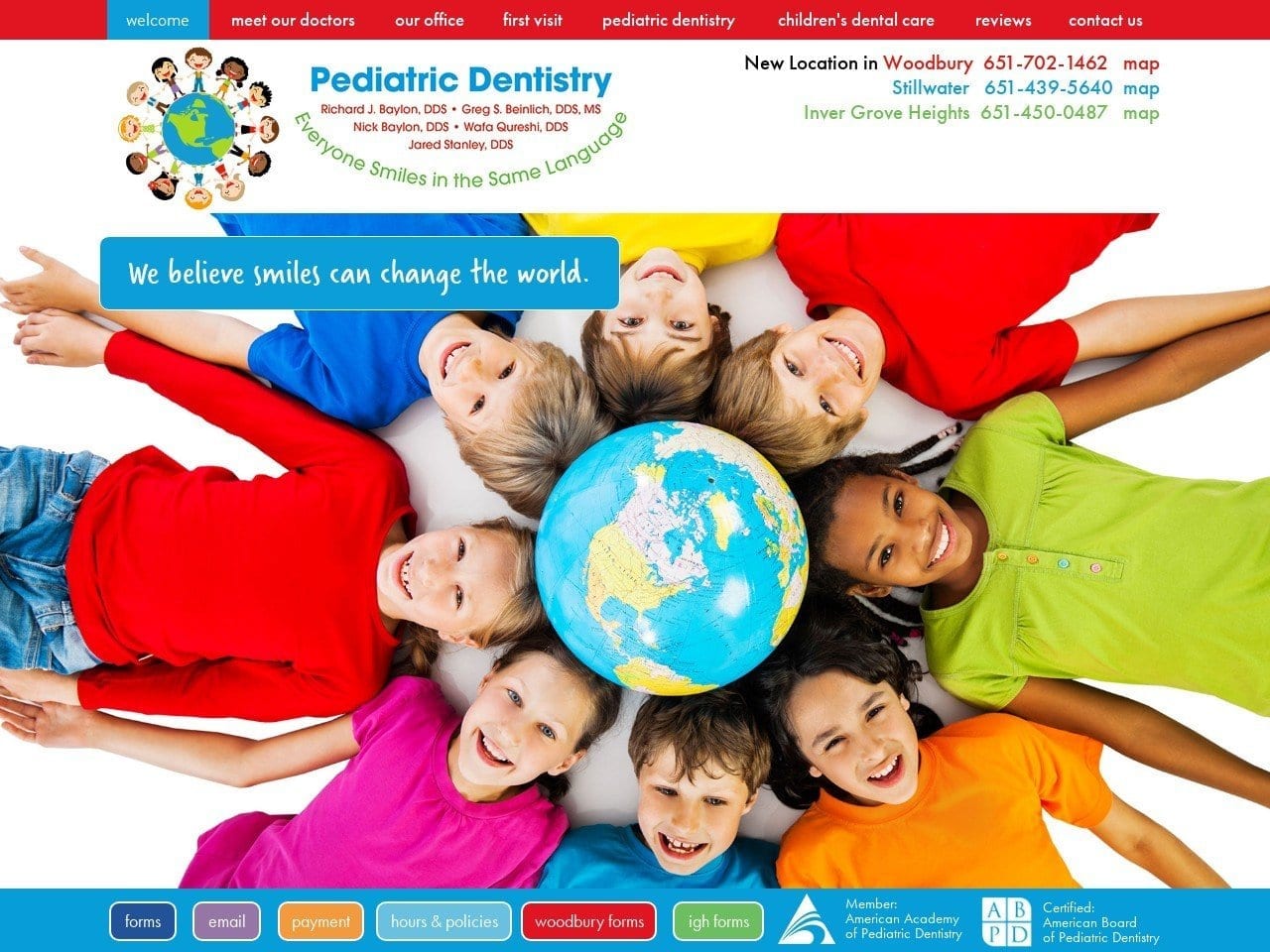 Mielke Baylon Beinlich Website Screenshot from pediatricdentistrymn.com