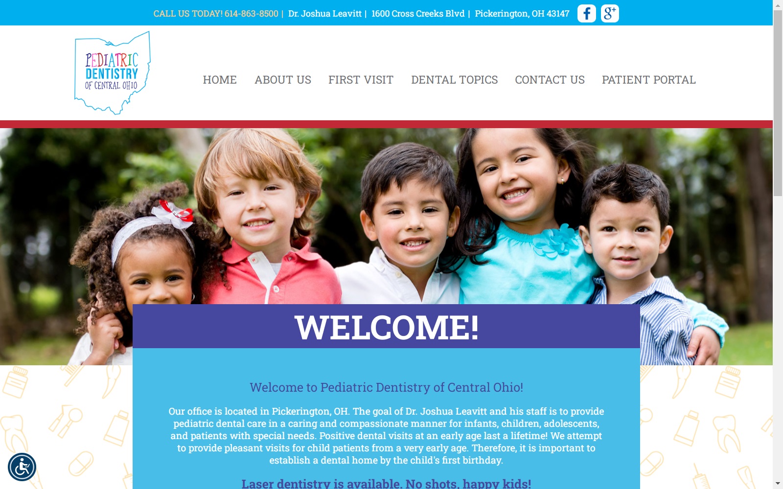 pediatricdentistryofcentralohio.com screenshot